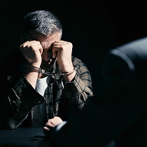 person in handcuffs